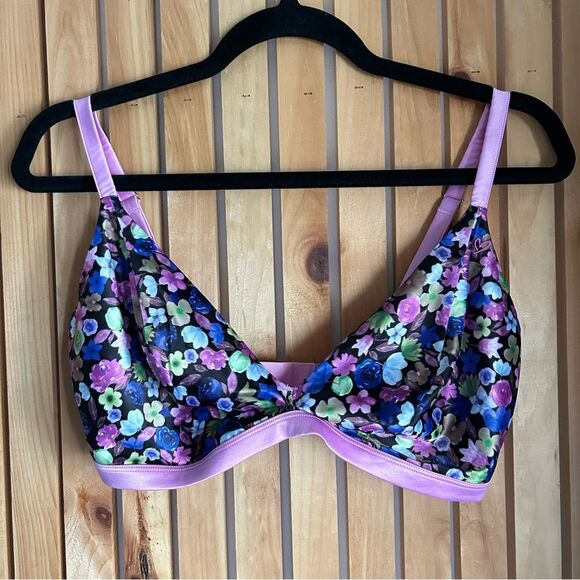 Parade x Ganni Pink Floral Print Triangle Bralette Size S1.5 - Picture 1 of 9